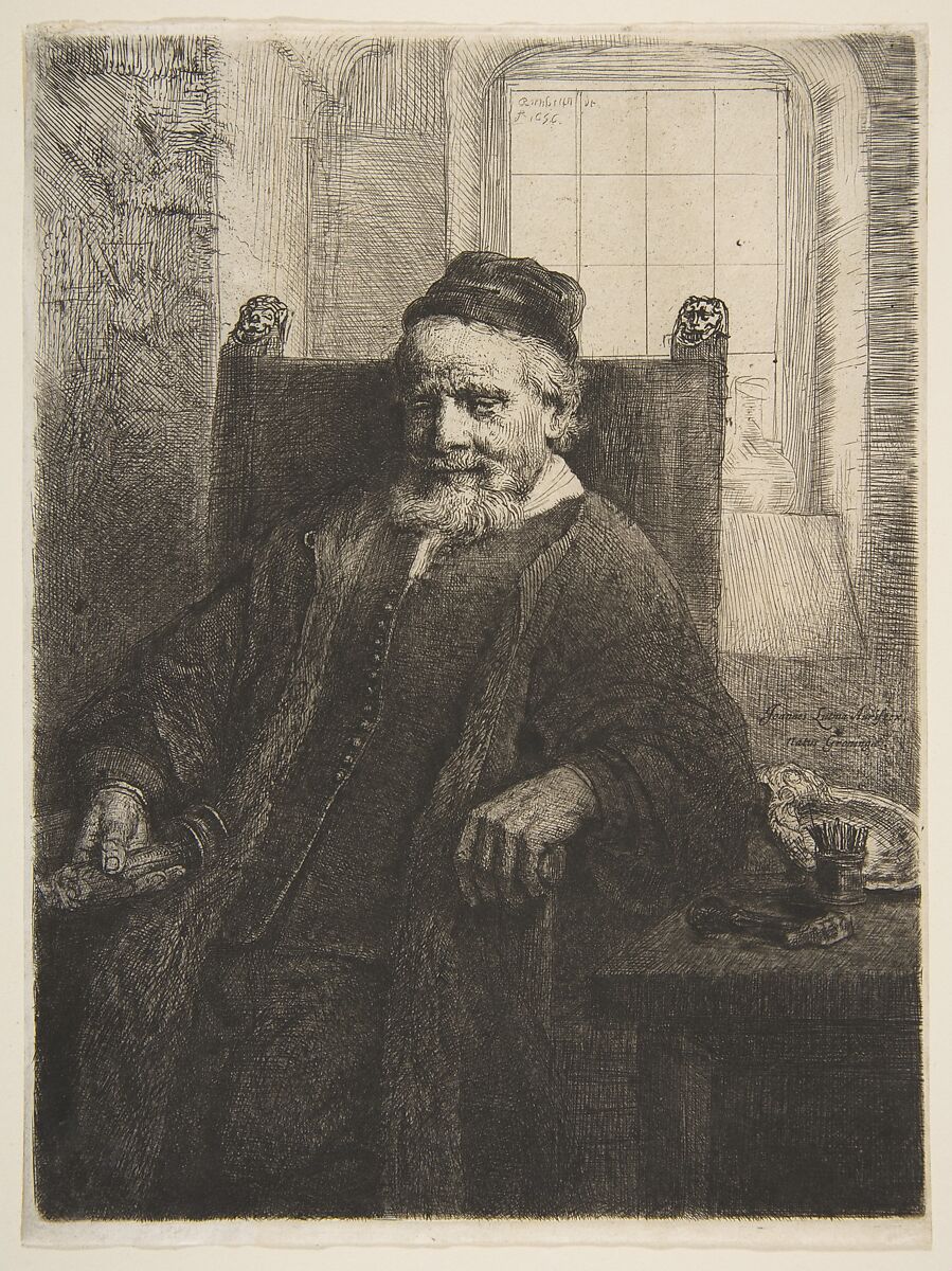 Jan Lutma, Goldsmith, After Rembrandt (Rembrandt van Rijn) (Dutch, Leiden 1606–1669 Amsterdam), Etching, engraving and drypoint; fourth of four states 