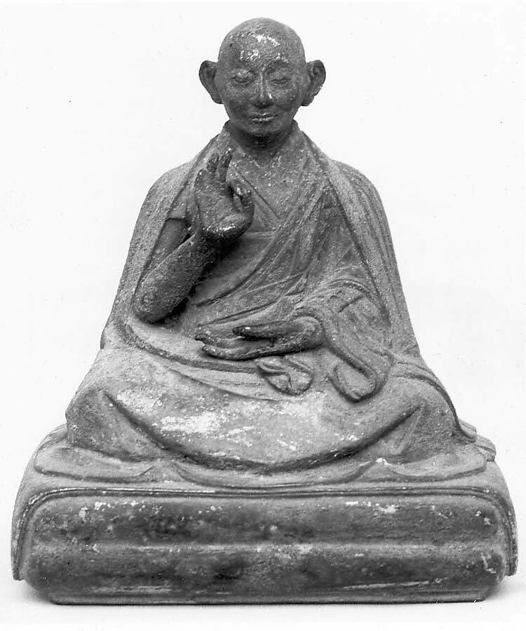 Seated Arhat (Buddhist Saint), Gilt bronze, Tibet 