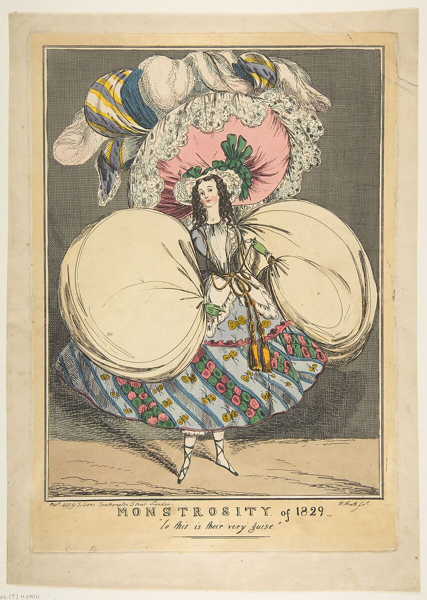 Monstrosity of 1829, Imitator of (?) William Heath (&#39;Paul Pry&#39;) (British, Northumbria 1794/95–1840 Hampstead), Hand-colored etching 