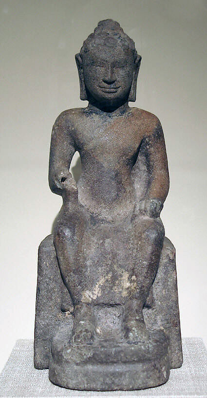 Seated Buddha with Legs Pendant, Stone, Vietnam or Cambodia 