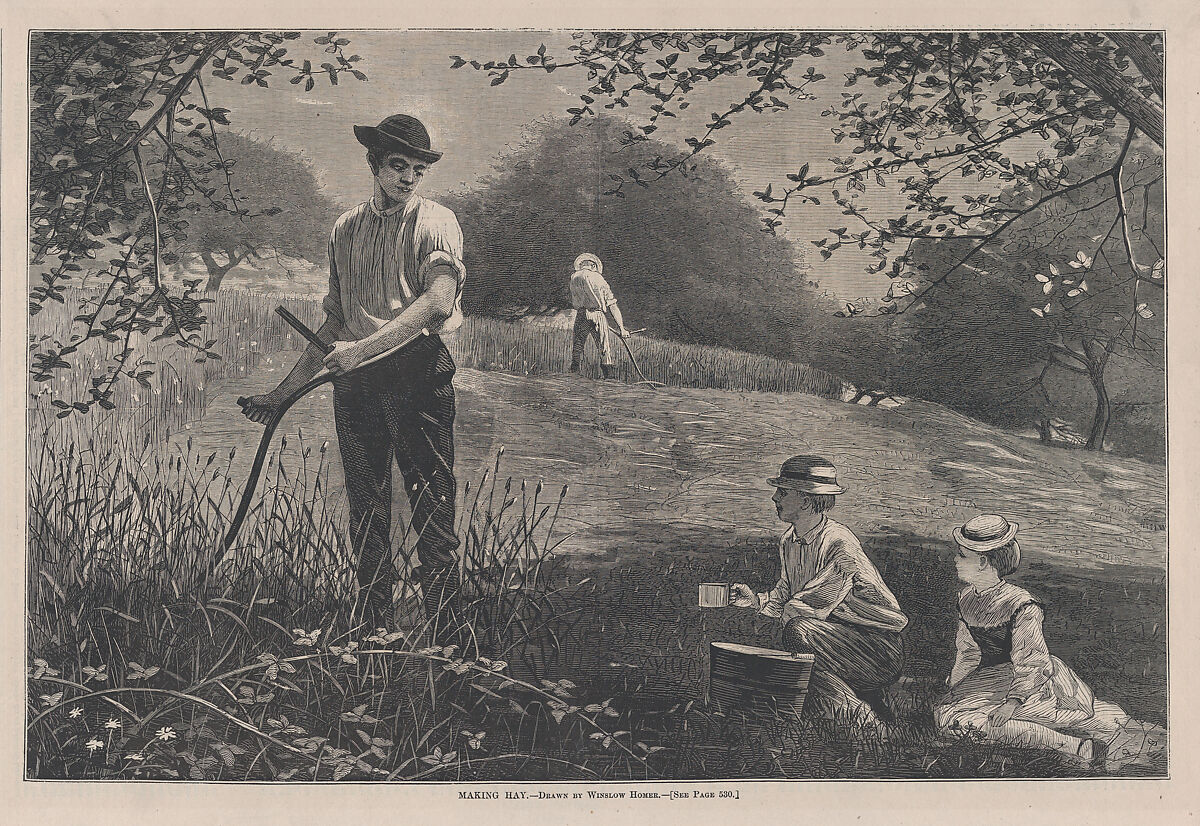 Making Hay (from "Harper's Weekly," Vol XVI), After Winslow Homer (American, Boston, Massachusetts 1836–1910 Prouts Neck, Maine), Wood engraving 