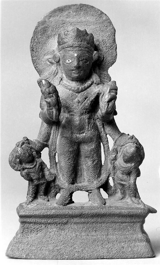 Surya (The God of the Sun) with Attendants, Bronze, India (Jammu & Kashmir, ancient kingdom of Kashmir) 