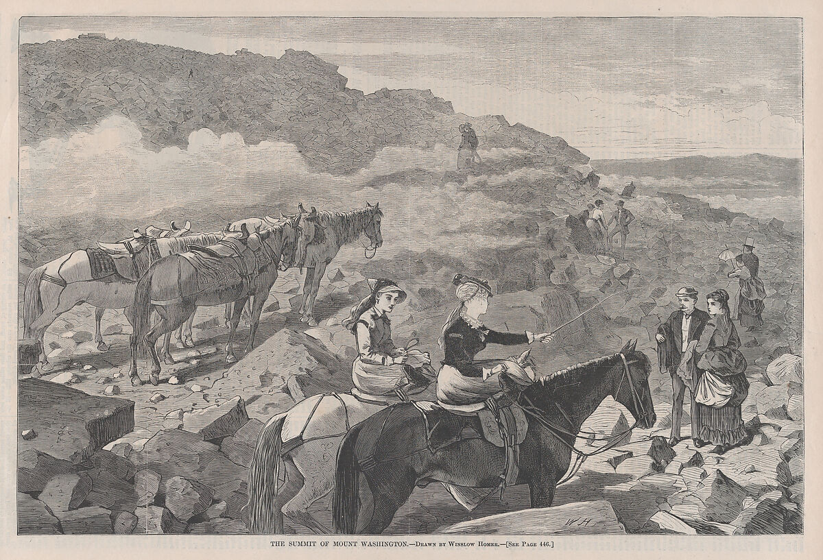 The Summit of Mount Washington (from "Harper's Weekly," Vol. XIII), After Winslow Homer (American, Boston, Massachusetts 1836–1910 Prouts Neck, Maine), Wood engraving 