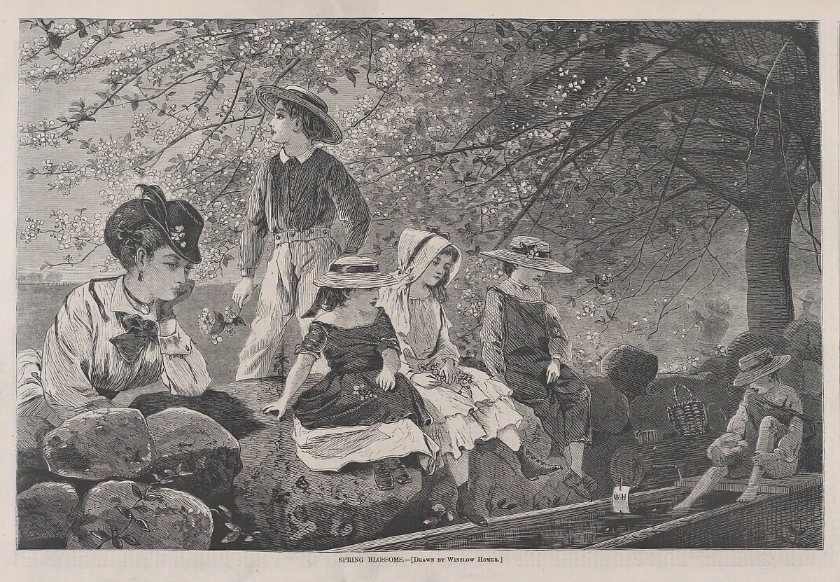 Spring Blossoms (from "Harper's Weekly," Vol. XIV), After Winslow Homer (American, Boston, Massachusetts 1836–1910 Prouts Neck, Maine), Wood engraving 