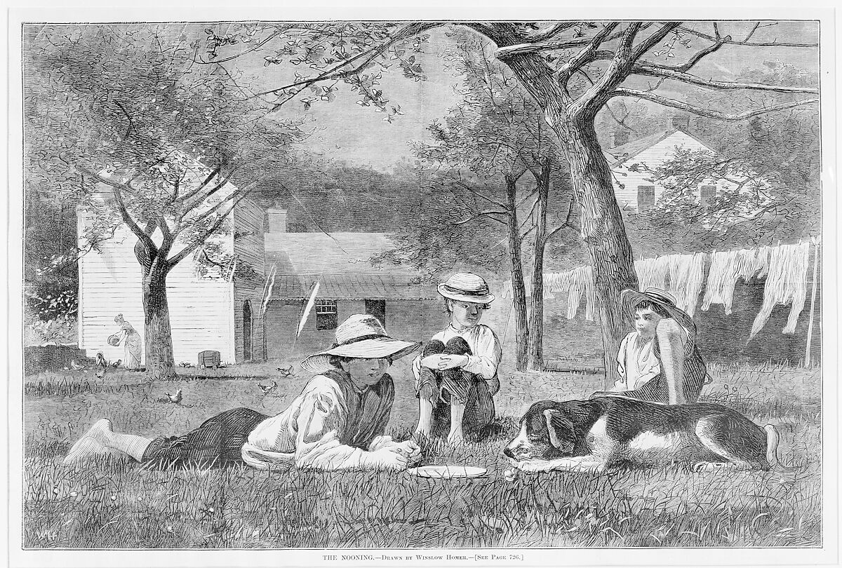 The Nooning (from "Harper's Weekly," Vol. XVII), After Winslow Homer (American, Boston, Massachusetts 1836–1910 Prouts Neck, Maine), Wood engraving