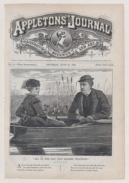 "All in the Gay and Golden Weather" (from "Appleton's Journal," Vol. I), After Winslow Homer (American, Boston, Massachusetts 1836–1910 Prouts Neck, Maine), Wood engraving 