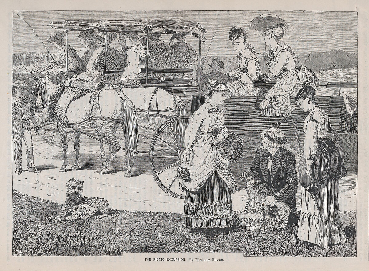 The Picnic Excursion (from "Appleton's Journal," Vol. I), After Winslow Homer (American, Boston, Massachusetts 1836–1910 Prouts Neck, Maine), Wood engraving 