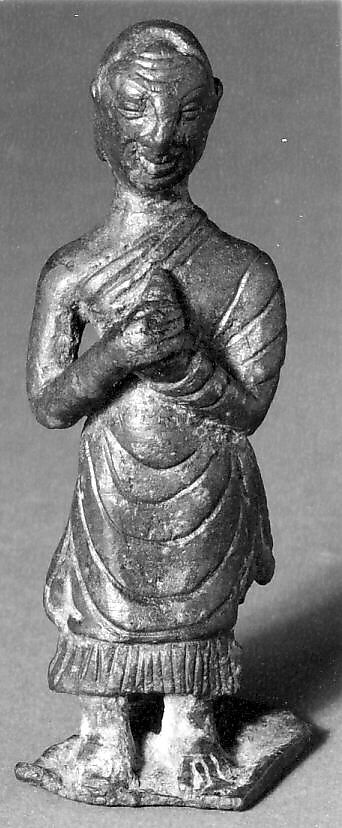 Standing Monk, Bronze, Pakistan (ancient region of Gandhara) 