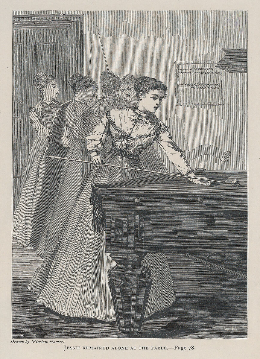 Jessie Remained Alone at the Table (The Galaxy, An Illustrated Magazine of Entertaining Reading, Vol. VI), After Winslow Homer (American, Boston, Massachusetts 1836–1910 Prouts Neck, Maine), Wood engraving 