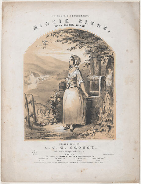 Minnie Clyde, Kitty Clyde's Sister (Sheet music cover), After Winslow Homer (American, Boston, Massachusetts 1836–1910 Prouts Neck, Maine), LIthograph 