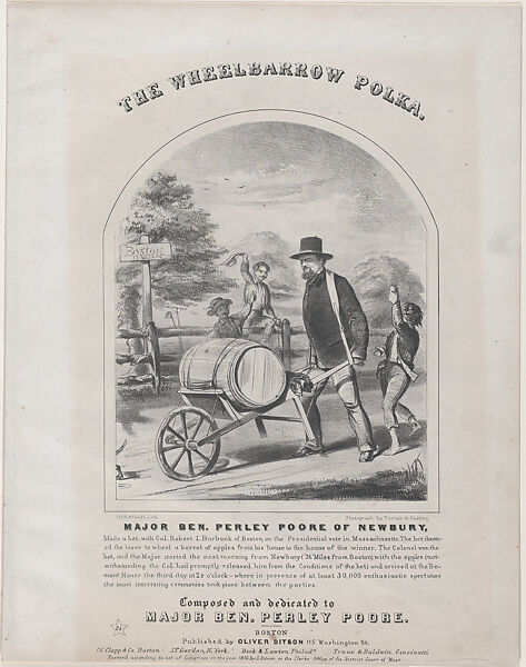The Wheelbarrow Polka (Sheet music cover), After Winslow Homer (American, Boston, Massachusetts 1836–1910 Prouts Neck, Maine), Lithograph 