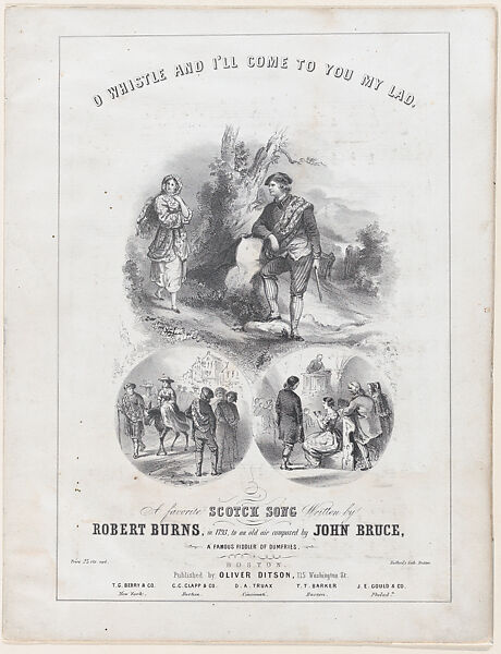 O Whistle and I'll Come to You My Lad (Sheet music cover), After Winslow Homer (American, Boston, Massachusetts 1836–1910 Prouts Neck, Maine), Lithograph 