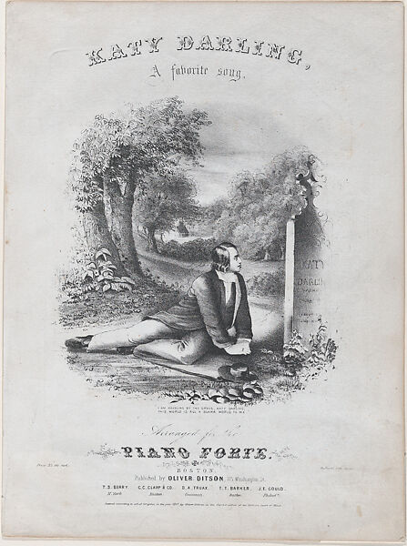 Katy Darling (Sheet music cover), After Winslow Homer (American, Boston, Massachusetts 1836–1910 Prouts Neck, Maine), Lithograph 
