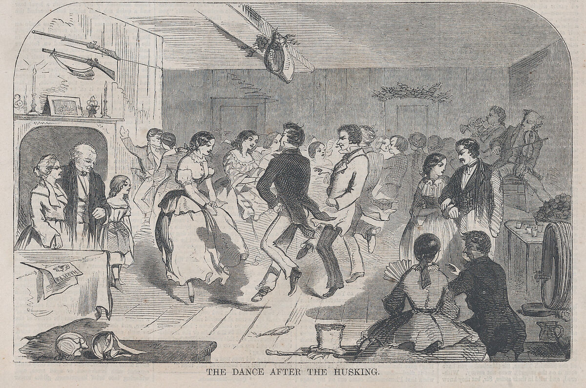 Driving Home the Corn and Dance after the Husking (from "Harper's Weekly," Vol. II), After Winslow Homer (American, Boston, Massachusetts 1836–1910 Prouts Neck, Maine), Wood engraving