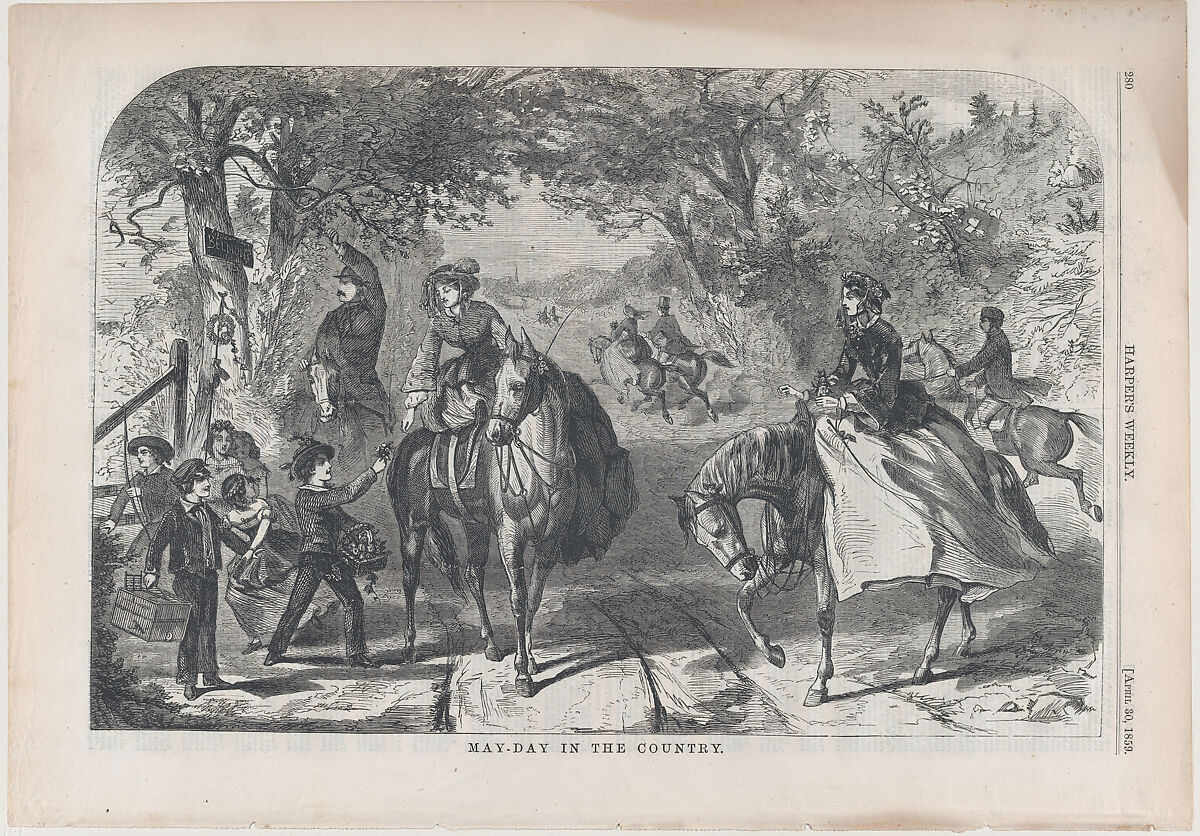 May-Day in the Country (from "Harper's Weekly," Vol. III), After Winslow Homer (American, Boston, Massachusetts 1836–1910 Prouts Neck, Maine), Wood engraving 