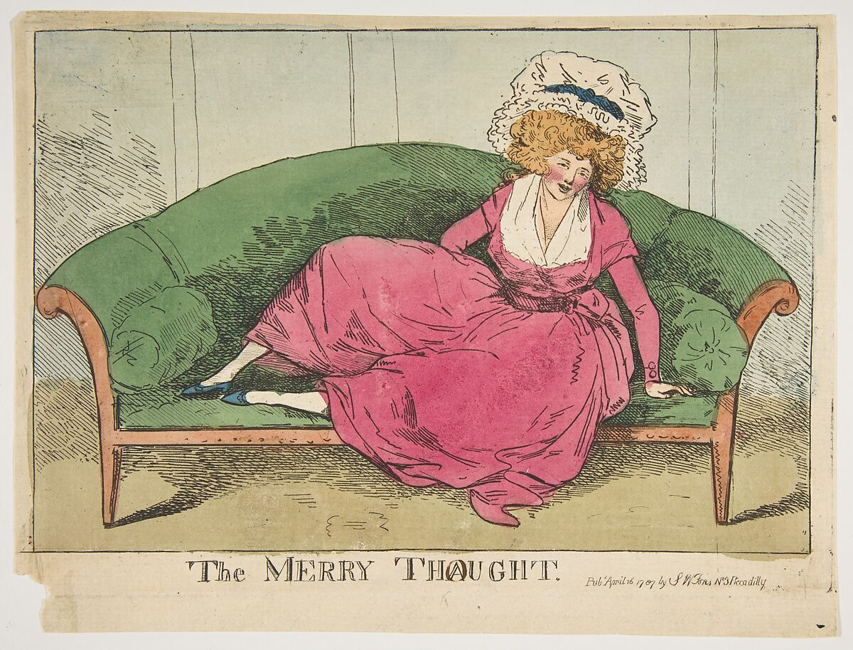 The Merry Thought, Attributed to Henry Kingsbury (British, active ca. 1775–98), Hand-colored etching 
