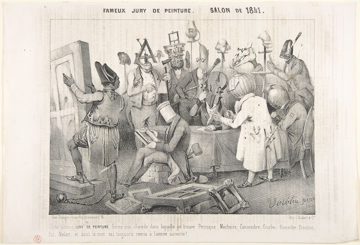 Fameux Jury de Peinture; Salon de 1841, Clément Pruche (French, active 1831–70), Lithograph 