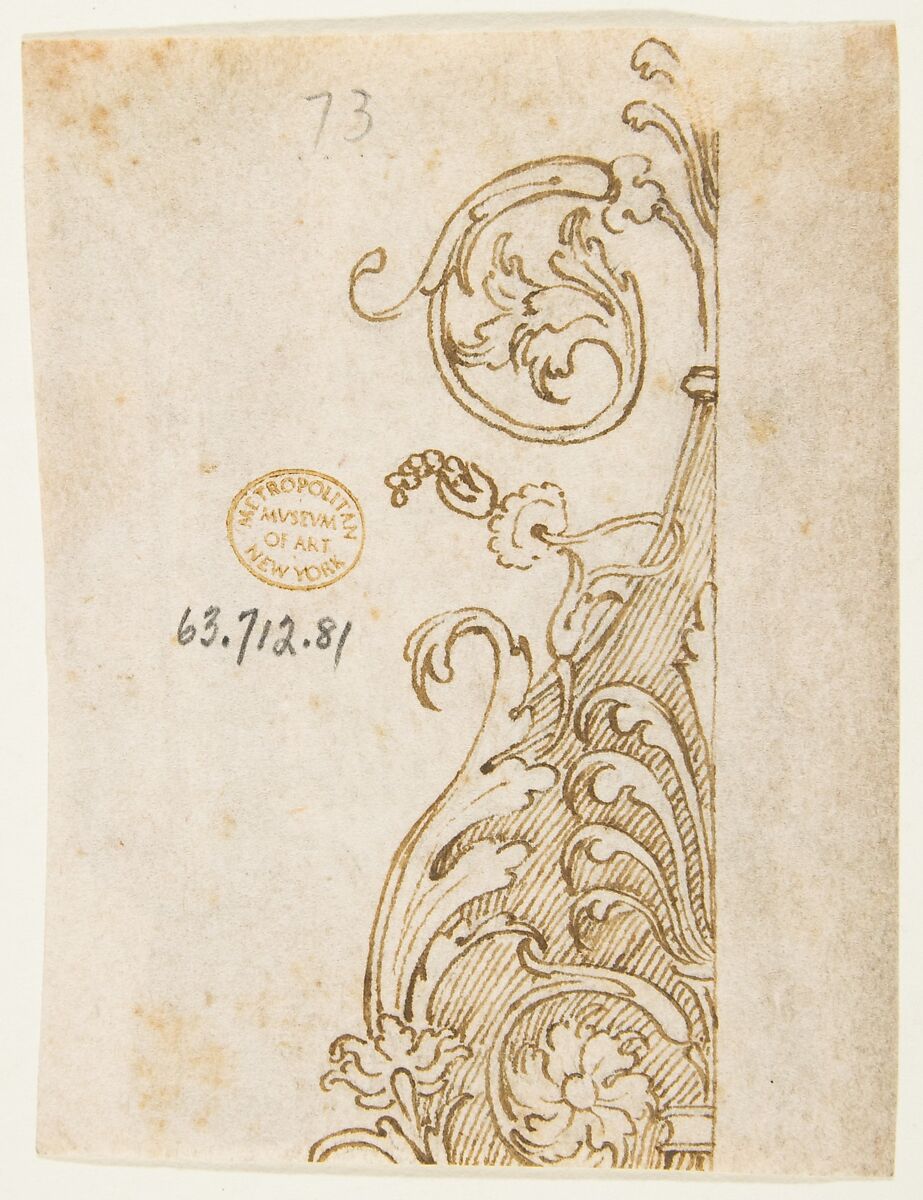 Antique Armor (recto); Architectural Fragment (verso), Anonymous, French, 19th century, Pen and brown ink