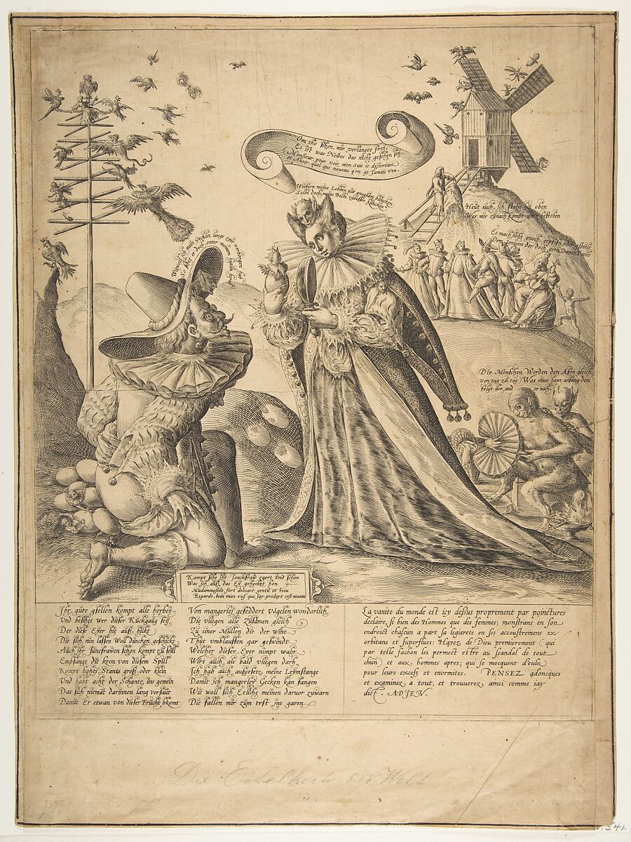 Allegory on Vanity, Anonymous, German, 17th century, Engraving 