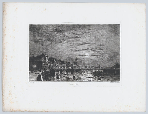 Outer-Port, from "L'Artiste", Auguste Ballin (French, Boulogne-sur-Mer 1842–1909), Etching on wove paper 