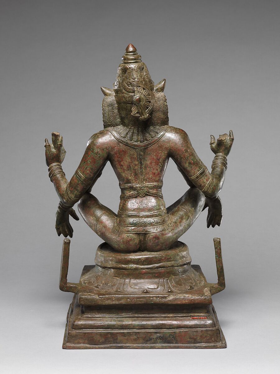 Yoga Narasimha, Vishnu's Man-Lion Incarnation, Copper alloy, India (Tamil Nadu)
