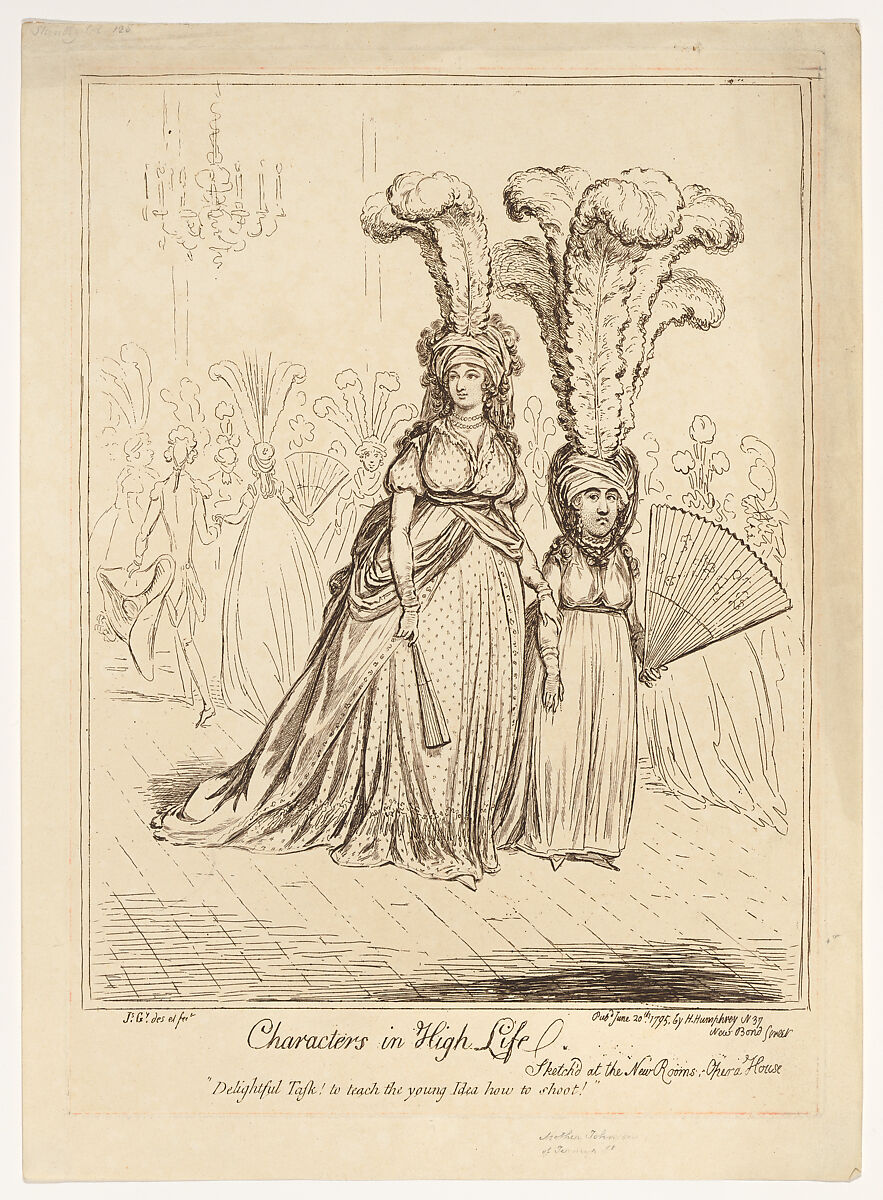 Characters in High Life, James Gillray (British, London 1756–1815 London), Etching