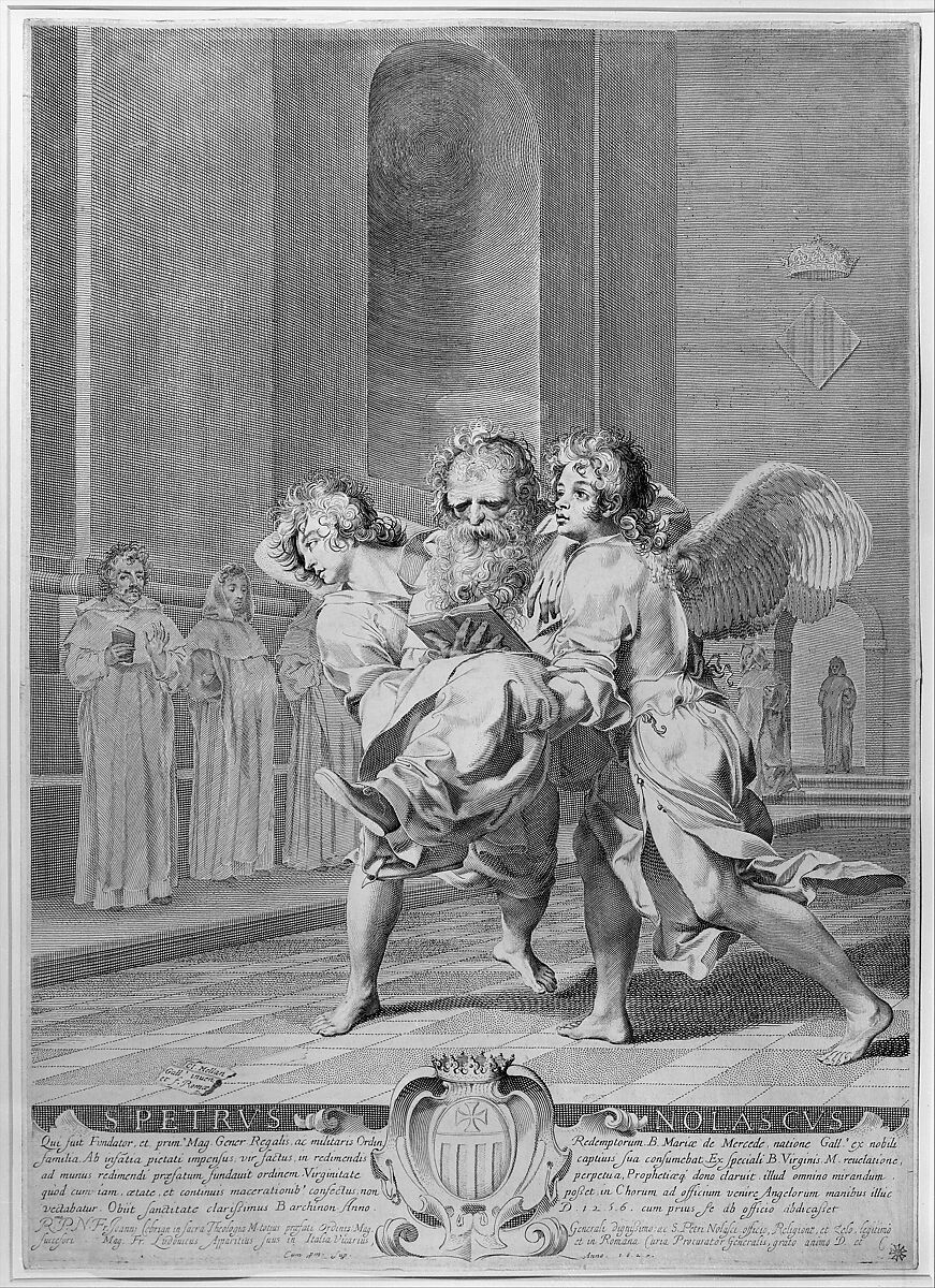 Saint Peter Nolasque, Claude Mellan (French, Abbeville 1598–1688 Paris), Engraving; second state of two (BN)