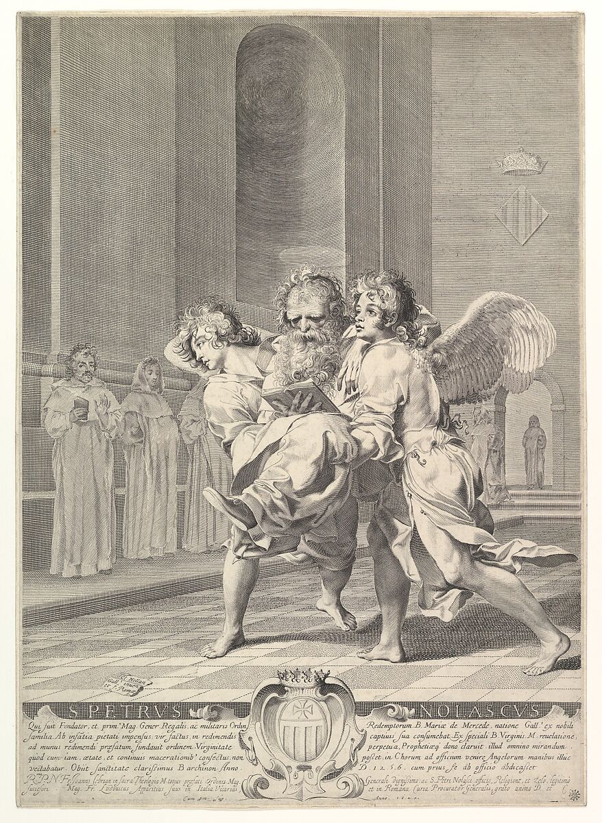 Saint Peter Nolasque, Claude Mellan (French, Abbeville 1598–1688 Paris), Engraving; second state of two (BN) 