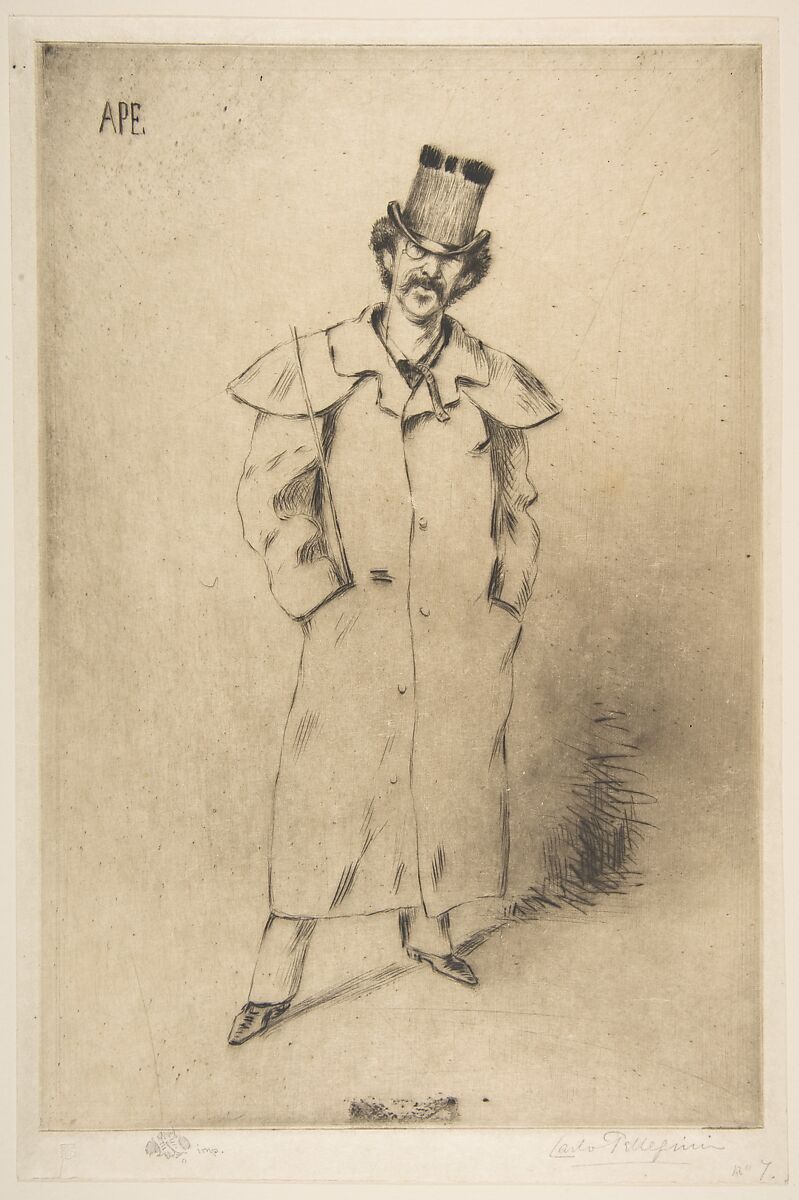James McNeill Whistler, Carlo Pellegrini (Italian, Capua 1839–1889 London), Etching with plate tone 