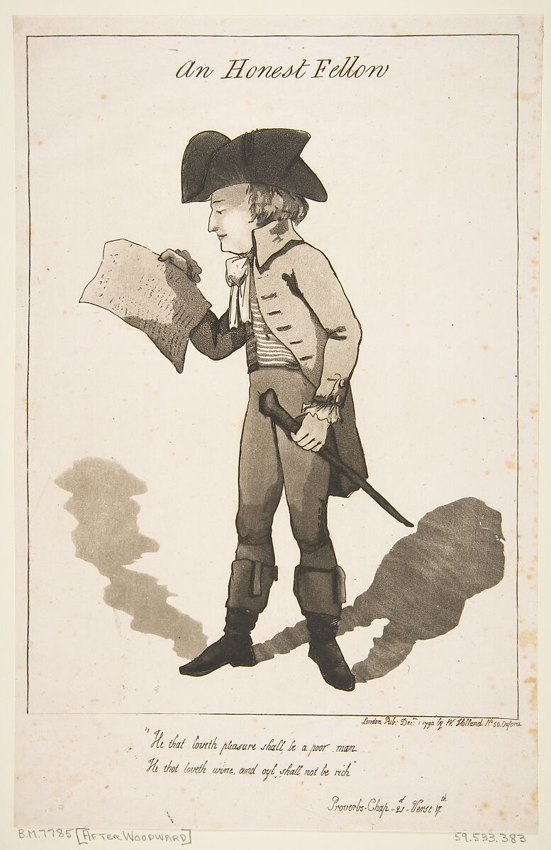An Honest Fellow, George Murgatroyd Woodward (British, 1765–1809 London), Etching and aquatint 