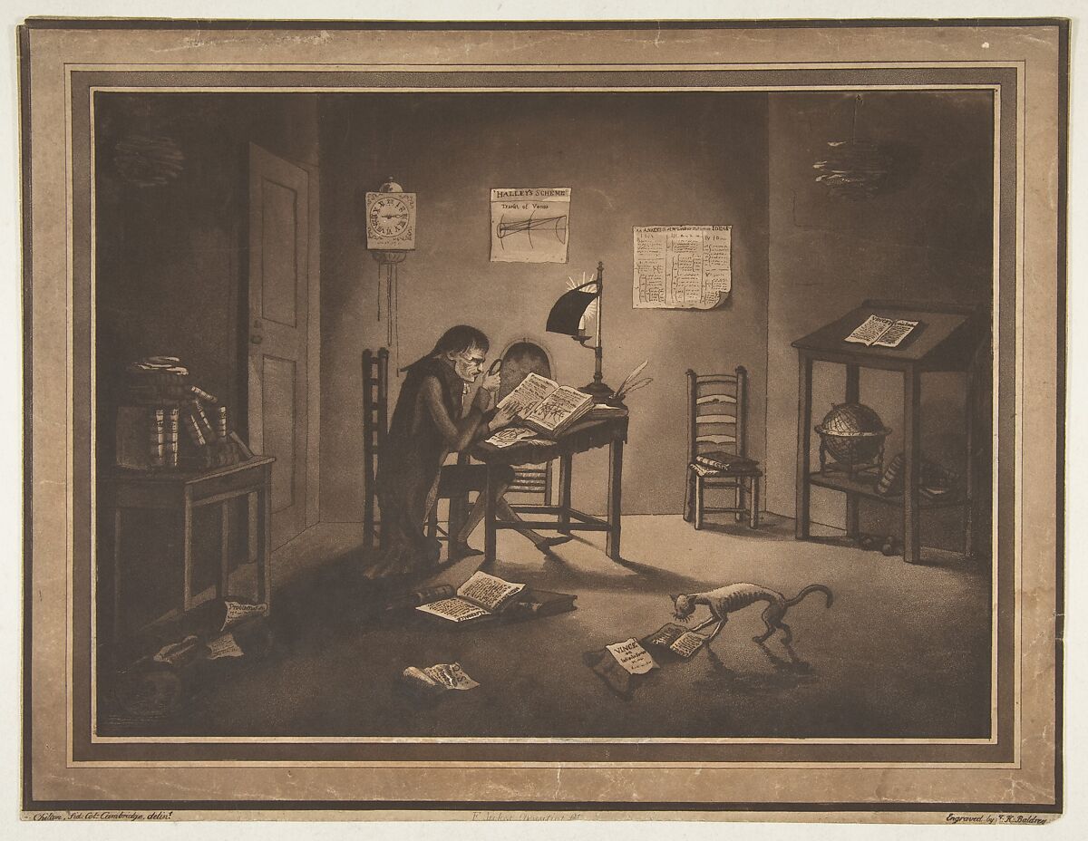 Helluones librorum (Bookworms), Joshua Kirby Baldrey (British, Ipswich? 1754–1828 Hatfield Woodside, Hertfordshire), Aquatint printed in brown ink 