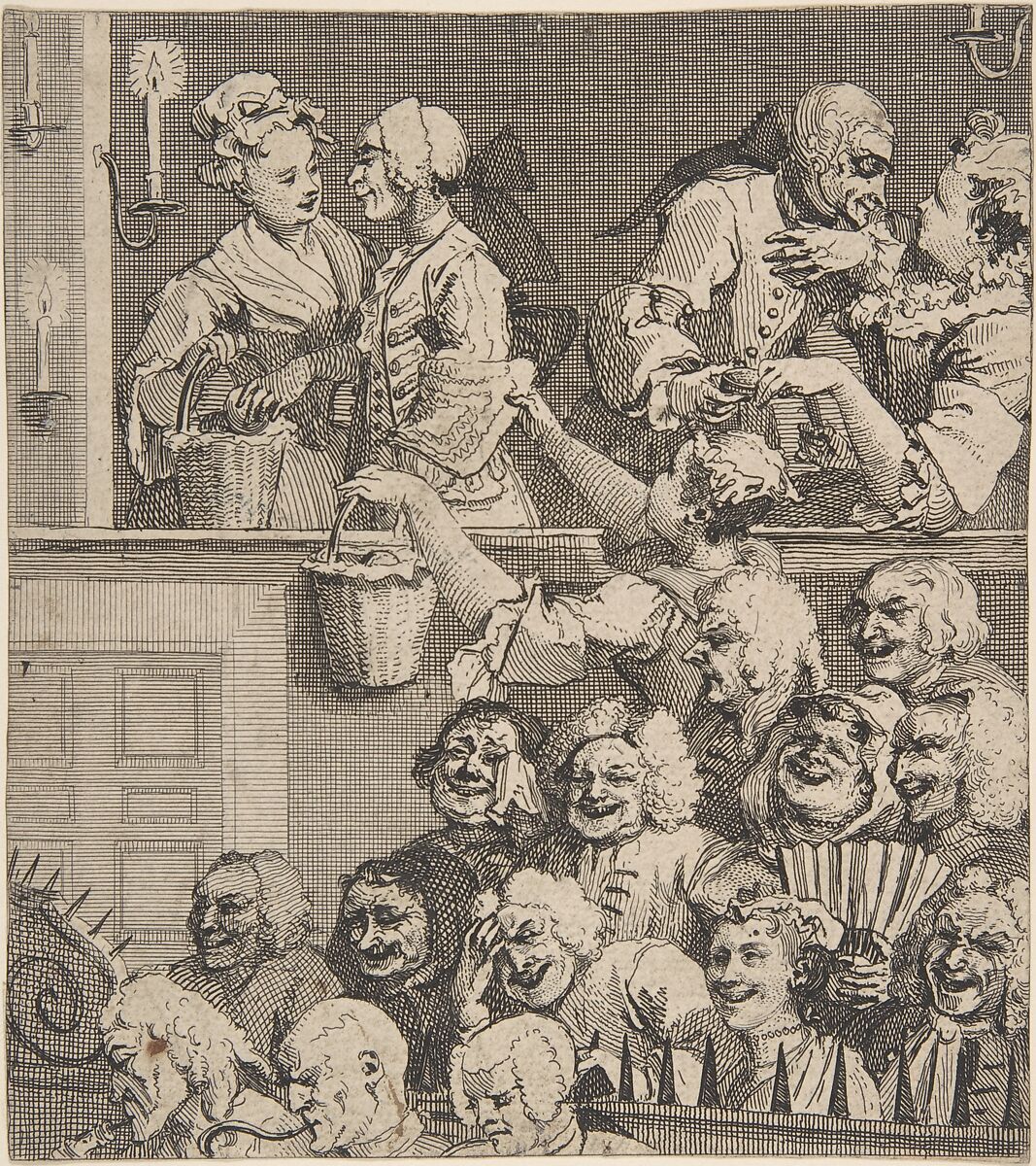The Laughing Audience, William Hogarth (British, London 1697–1764 London), Etching; fourth state of four 