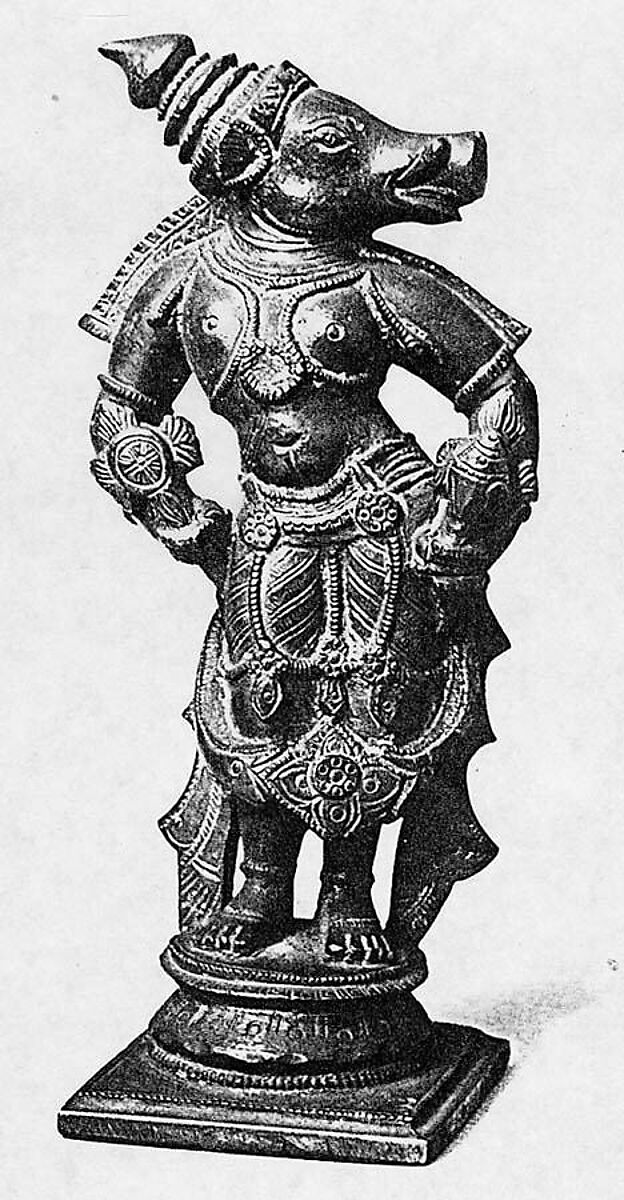 Boar Avatar of Vishnu, Bronze, India 
