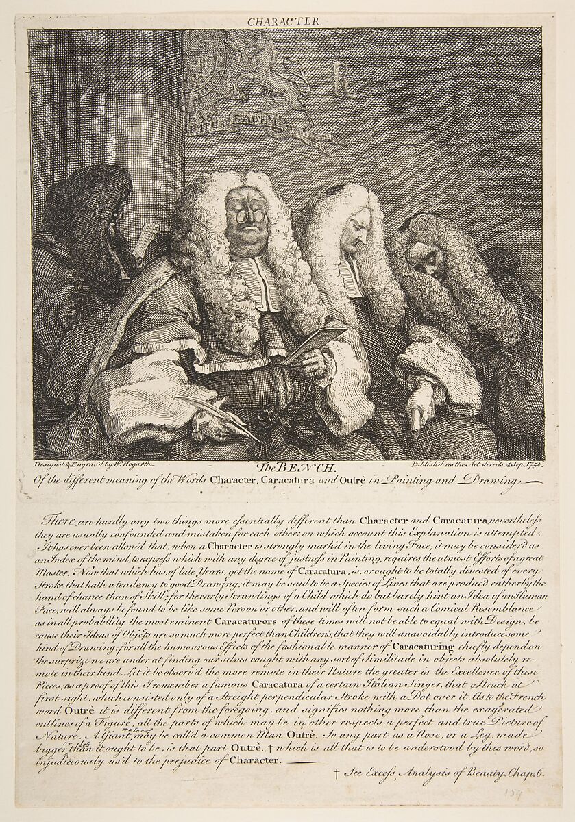 The Bench, William Hogarth (British, London 1697–1764 London), Etching and engraving; third state of five 