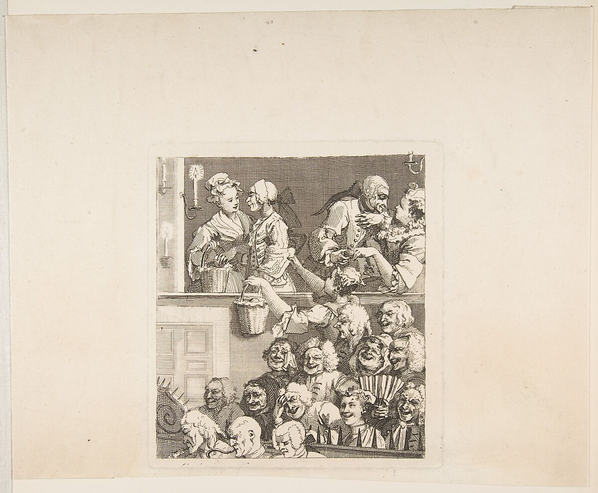 The Laughing Audience, William Hogarth (British, London 1697–1764 London), Etching; fourth state of four 