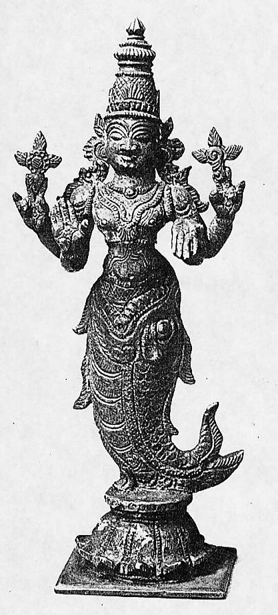 Fish Avatar of Vishnu, Bronze, India 