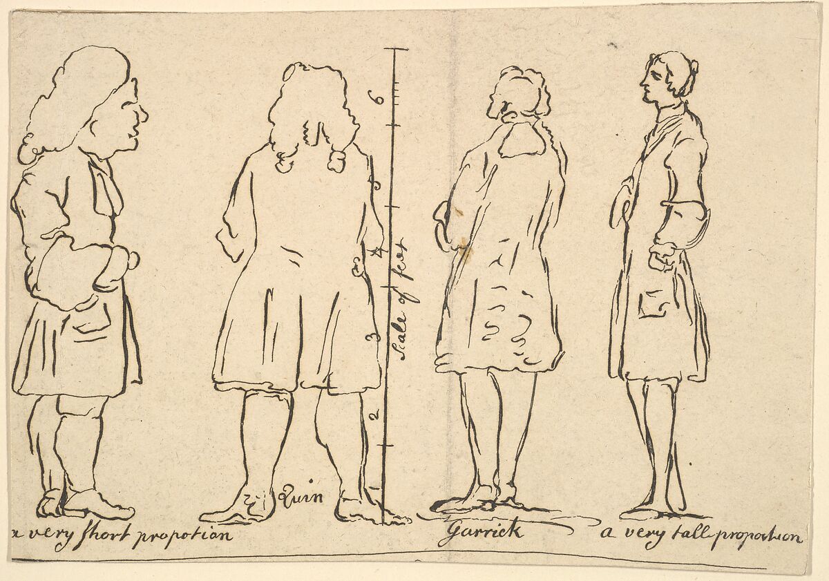 Sketches of Quin and Garrick, After William Hogarth (British, London 1697–1764 London), Etching 