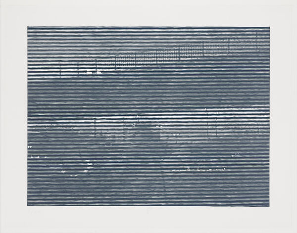 Nachtfahrt (Night Drive), Christiane Baumgartner (German, born Leipzig, 1967), Woodcut