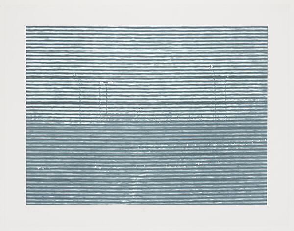 Nachtfahrt (Night Drive), Christiane Baumgartner (German, born Leipzig, 1967), Woodcut