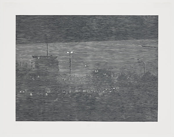 Nachtfahrt (Night Drive), Christiane Baumgartner (German, born Leipzig, 1967), Woodcut