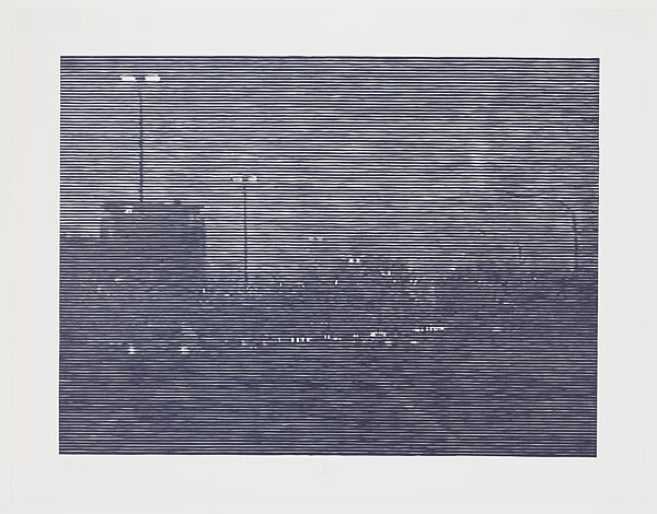Nachtfahrt (Night Drive), Christiane Baumgartner (German, born Leipzig, 1967), Woodcut