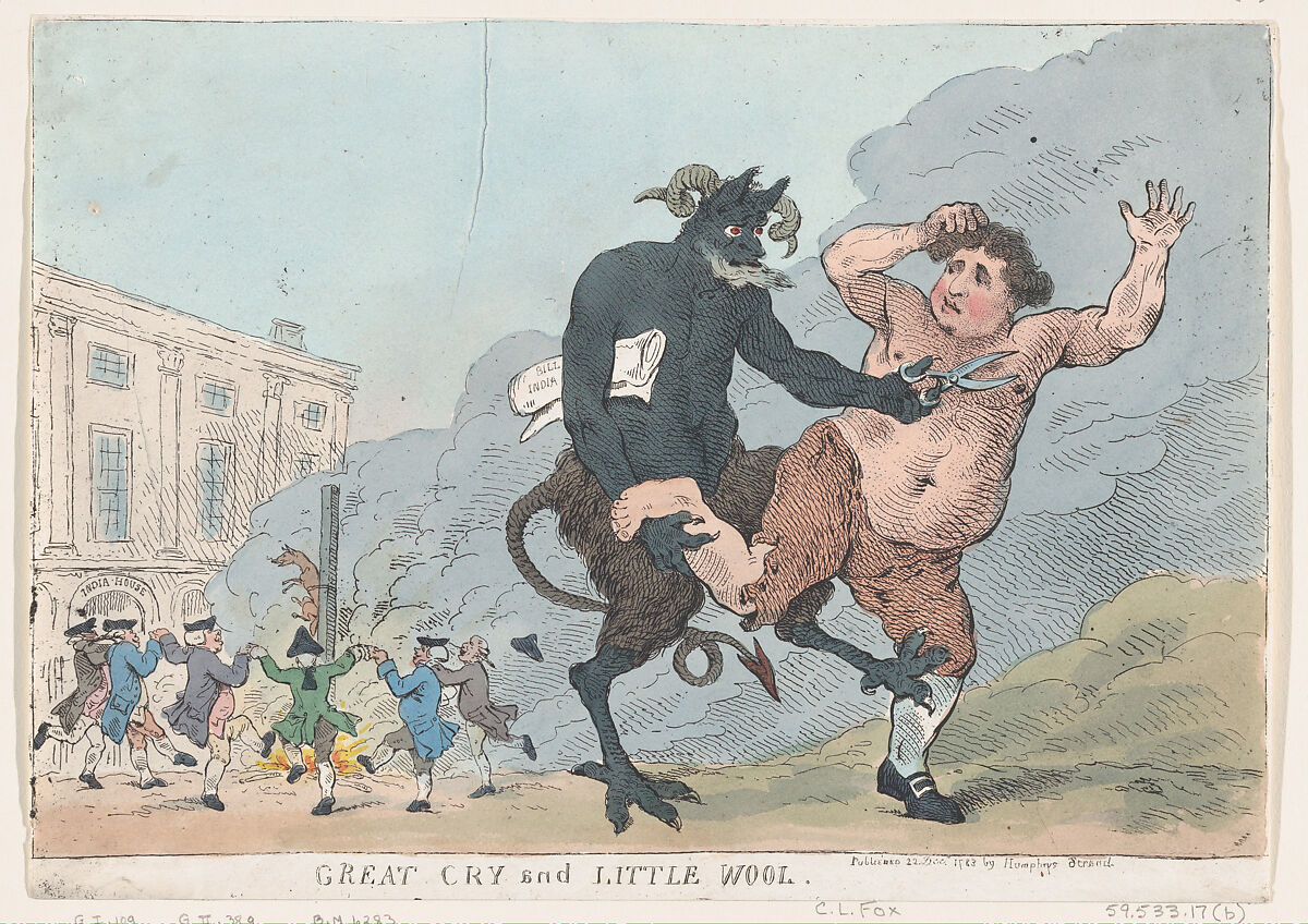 Great Cry and Little Wool, Thomas Rowlandson (British, London 1757–1827 London), Hand-colored etching 