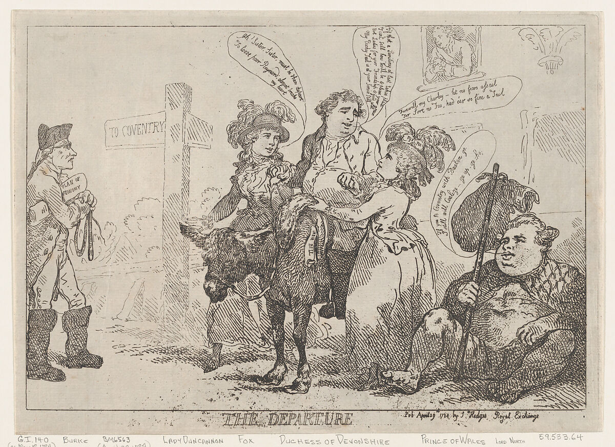 The Departure, Thomas Rowlandson (British, London 1757–1827 London), Etching; undescribed early state 