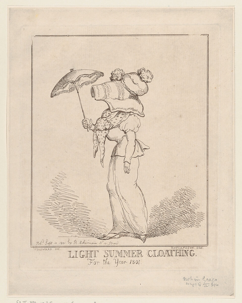 Light Summer Cloathing [sic], Thomas Rowlandson (British, London 1757–1827 London), Etching 