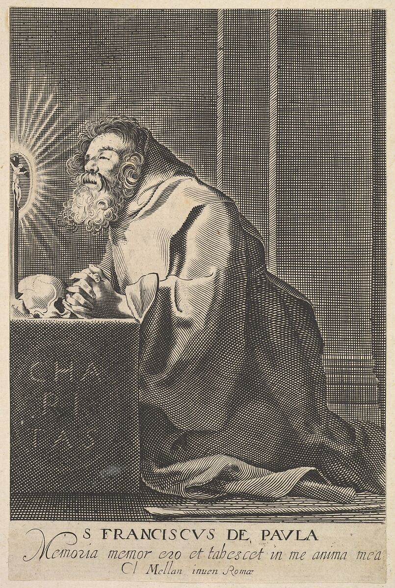 St. Francis de Paul, Anonymous, French, 17th century, Engraving; copy 