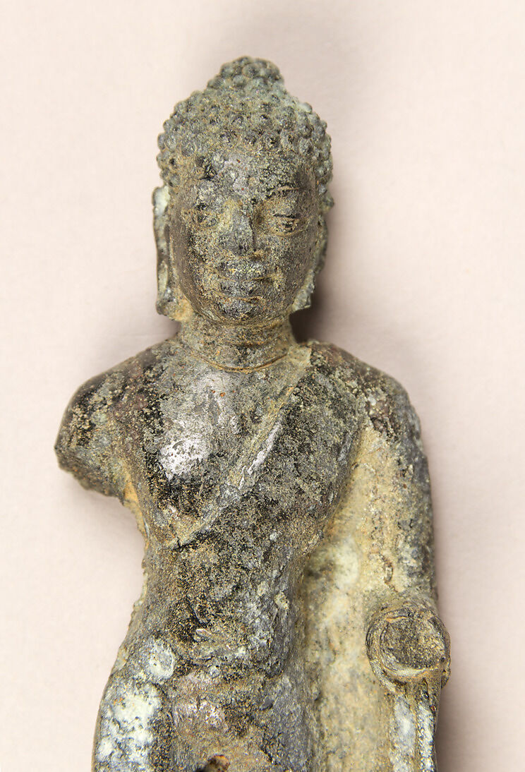 Fragment of a Standing Buddha, Bronze, Indonesia (Kalimantan)