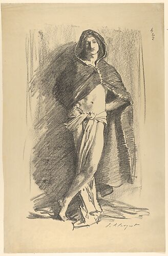 Study of a Young Man in a Cloak, Standing