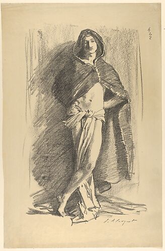 Study of a Young Man in a Cloak, Standing