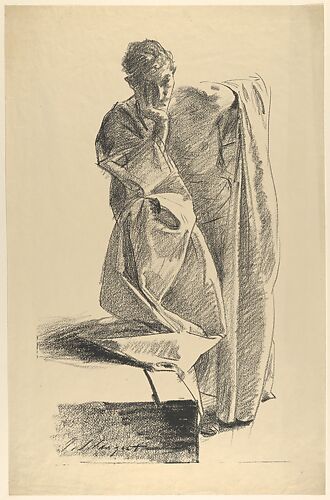 Study of Young Man in a Robe, Standing