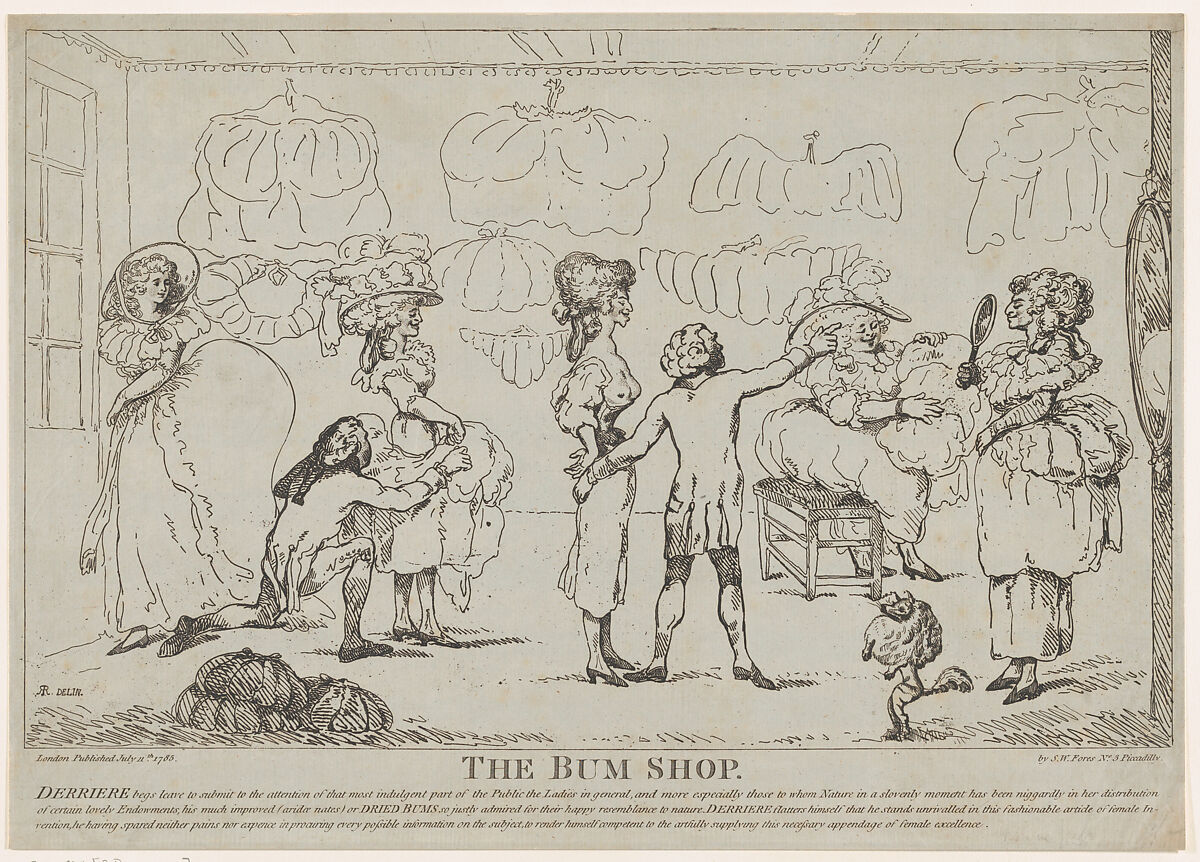 The Bum Shop, Attributed to R. Rushworth (British, active 1785–86), Etching 